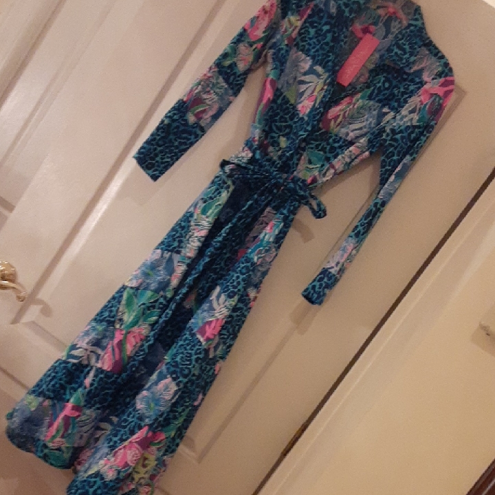 Lilly Pulitzer Multi-Color Tropical Print Shirt Dress Nwt